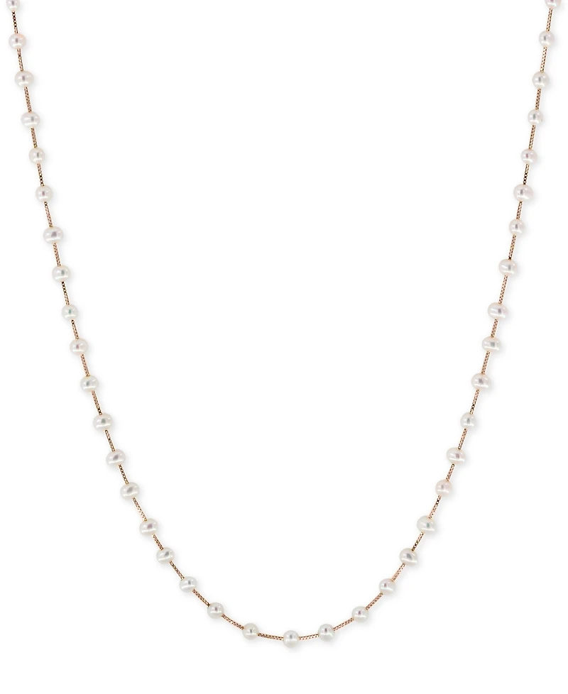 Effy Cultured Freshwater Pearl (3mm) Statement Necklace 14k Gold, White Gold or Rose