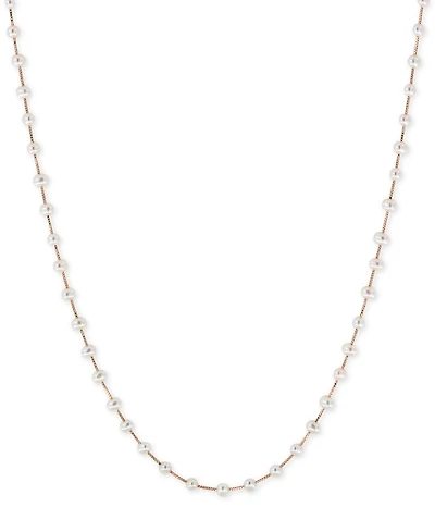 Effy Cultured Freshwater Pearl (3mm) Statement Necklace 14k Gold, White Gold or Rose