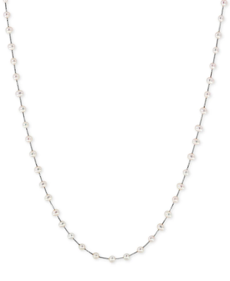 Effy Cultured Freshwater Pearl (3mm) Statement Necklace 14k Gold, White Gold or Rose