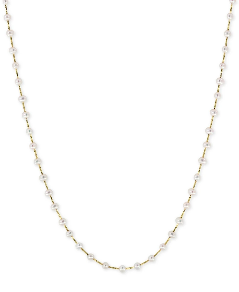 Effy Cultured Freshwater Pearl (3mm) Statement Necklace in 14k Gold, 14k White Gold or 14k Rose Gold