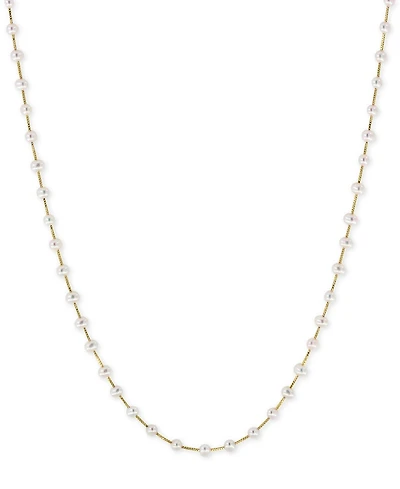 Effy Cultured Freshwater Pearl (3mm) Statement Necklace in 14k Gold, 14k White Gold or 14k Rose Gold