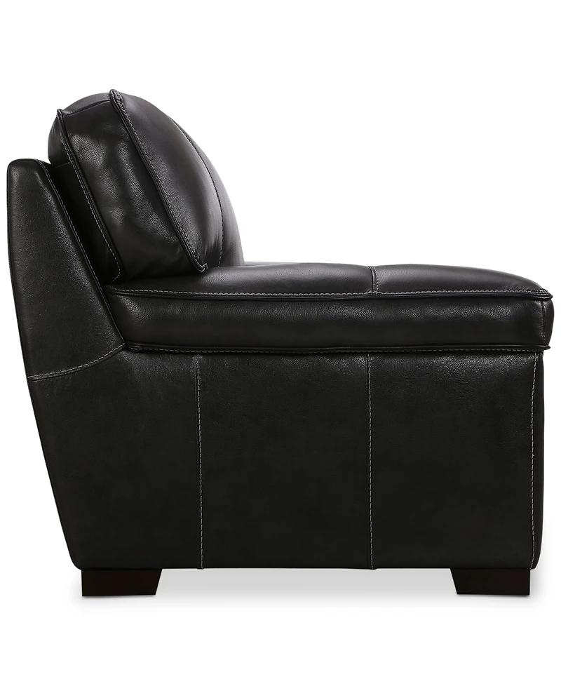 Myars 91" Leather Sofa, Created for Macy's