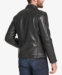 Marc New York Men's Leather Moto Jacket, Created for Macy's