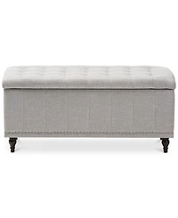 Kaylee Button-Tufted Storage Ottoman Bench