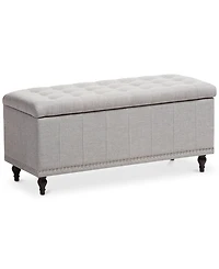 Kaylee Button-Tufted Storage Ottoman Bench