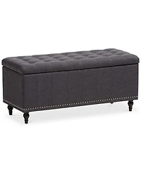 Kaylee Button-Tufted Storage Ottoman Bench
