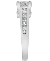 Diamond Princess Cut (1-1/2 ct. t.w.) Engagement Ring in 14k White Gold