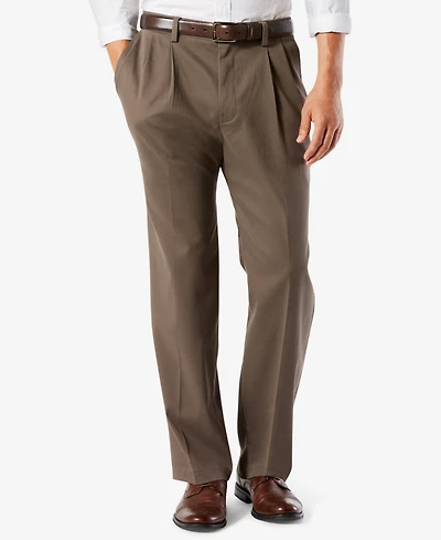 Dockers Men's Big & Tall Easy Classic Pleated Fit Khaki Stretch Pants