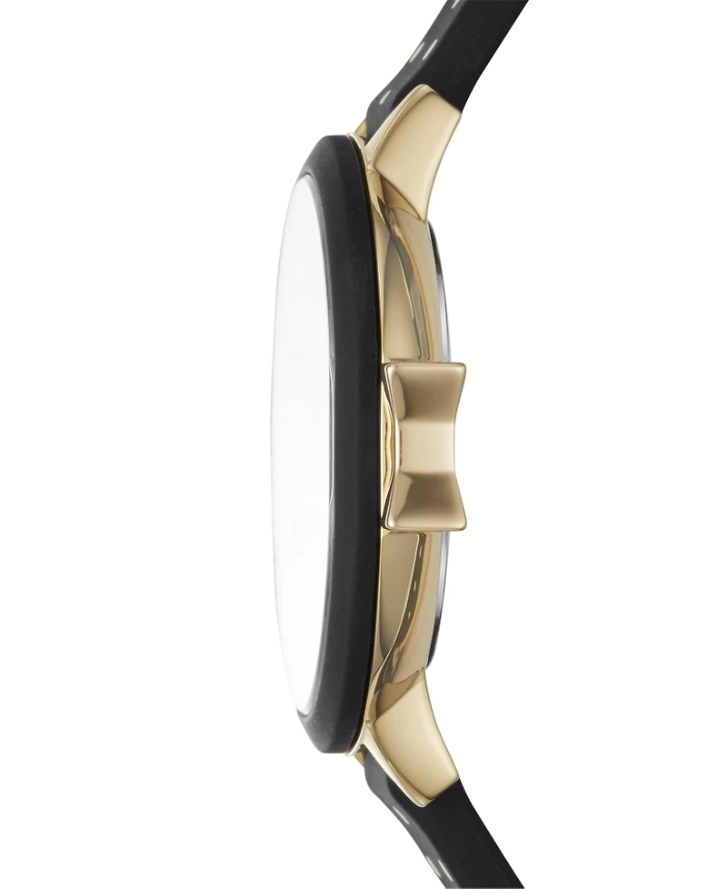 kate spade new york Women's Park Row Black Dot Silicone Strap Watch 34mm