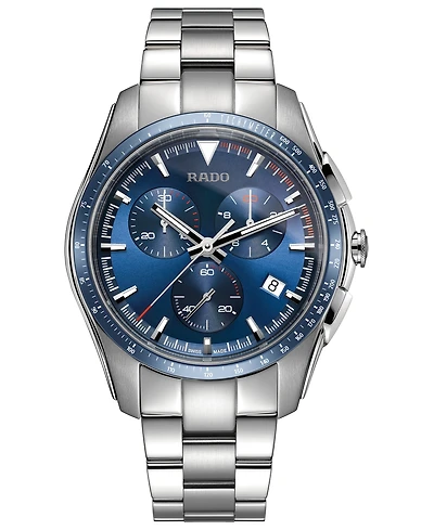 Rado Men's Swiss Chronograph Hyperchrome Stainless Steel Bracelet Watch 45mm