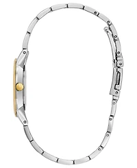 Bulova Women's Diamond Accent Two-Tone Stainless Steel Bracelet Watch 30mm 98P115