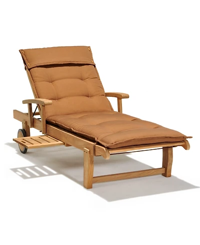 Bristol Teak Outdoor Chaise Lounge, Created for Macy's