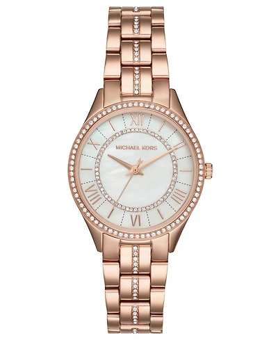 Michael Kors Women's Lauryn Rose Gold-Tone Stainless Steel Bracelet Watch 33mm