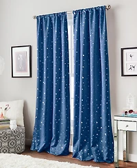 Curtainworks Starry Night 40" x 63" Room-Darkening Rod Pocket Window Panel