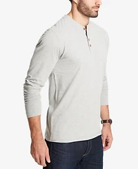 Weatherproof Vintage Men's Long Sleeve Brushed Jersey Henley T-shirt