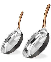 Cuisinart 9" & 11" Onyx Black & Rose Gold Skillet Set, Exclusively at Macy's
