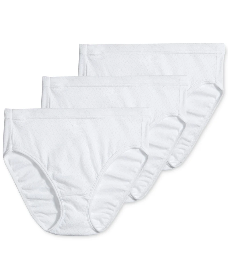 Jockey Elance Cotton French Cut Underwear 3-Pk 1541, Extended Sizes