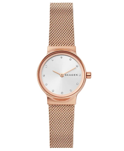 Skagen Women's Freja Rose Gold-Tone Stainless Steel Mesh Bracelet Watch 26mm