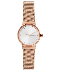 Skagen Women's Freja Rose Gold-Tone Stainless Steel Mesh Bracelet Watch 26mm