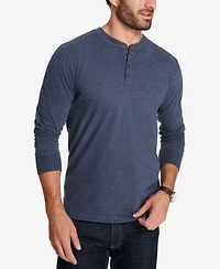 Weatherproof Vintage Men's Long Sleeve Brushed Jersey Henley T-shirt