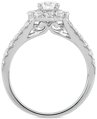 Diamond Halo Bridal Set (2 ct. t.w.) in 14k White Gold
