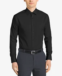 Calvin Klein Steel Men's Classic-Fit Non-Iron Performance Herringbone Dress Shirt