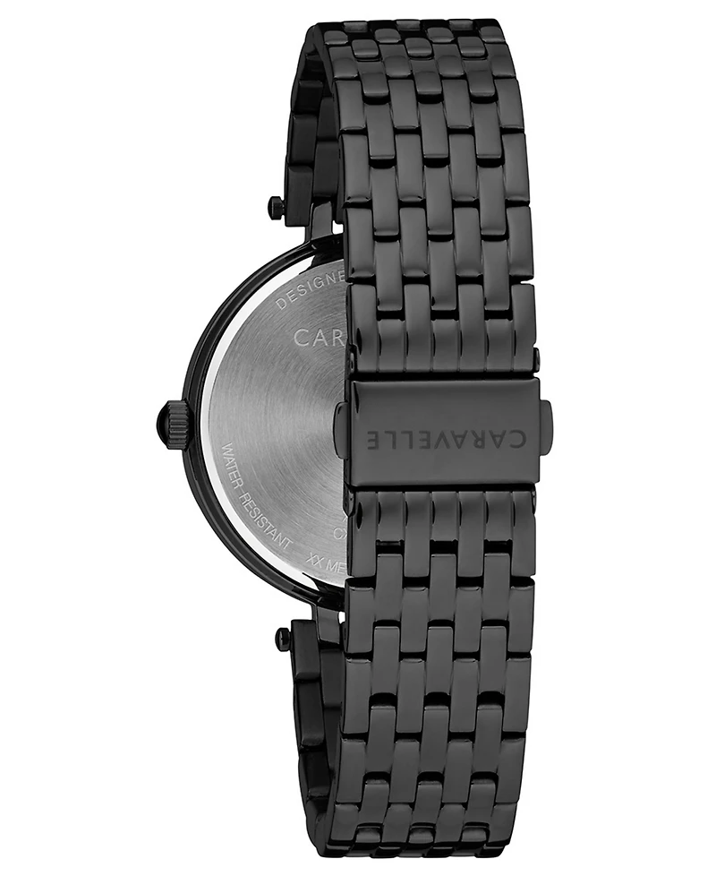 Caravelle Designed by Bulova Women's Black Stainless Steel Bracelet Watch 38mm