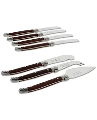 French Home Laguiole Pakkawood Cheese Knife & Spreader Set 7 Piece.