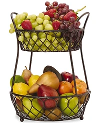 Gourmet Basics By Mikasa Loop & Lattice 2-Tier Basket