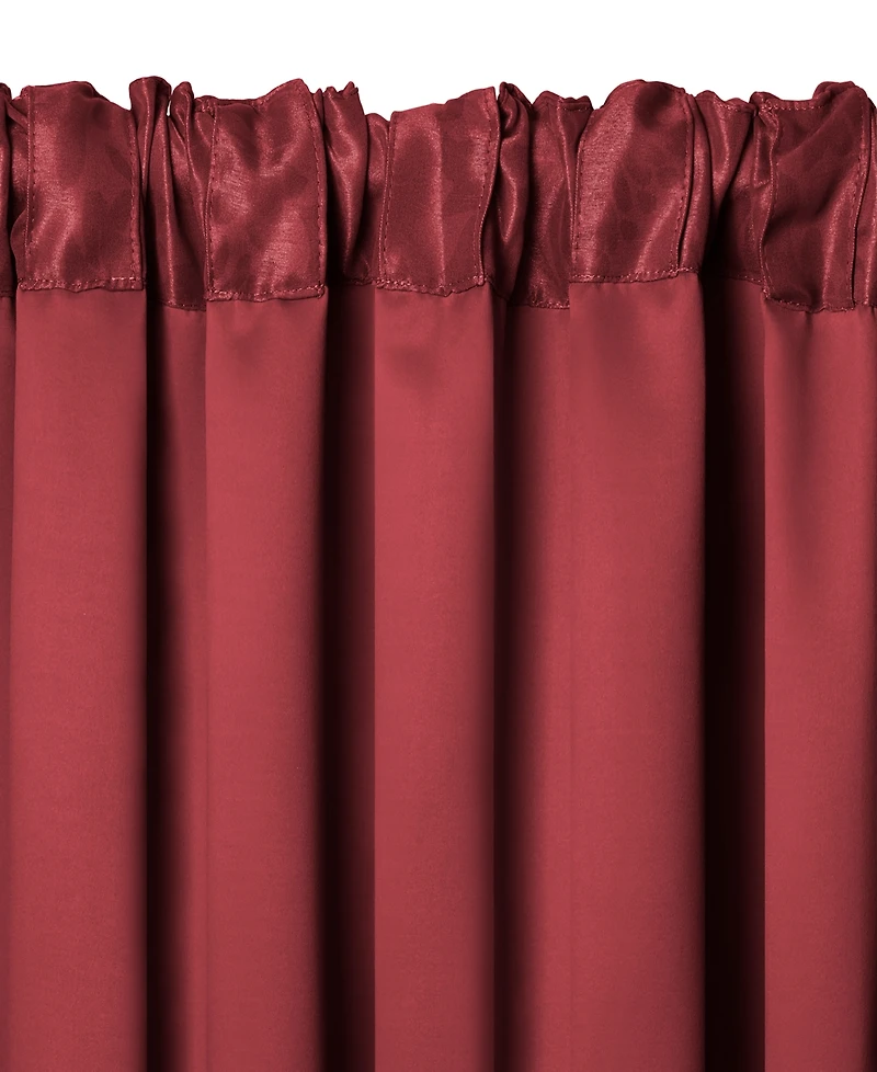 Elrene Home Fashions Antonia Damask Print Blackout Window Curtain