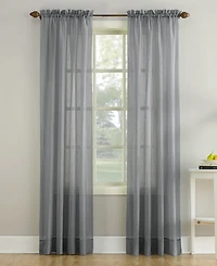 Crushed Sheer Voile Rod Pocket Curtain Panel