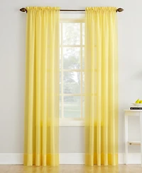 Crushed Sheer Voile Rod Pocket Curtain Panel