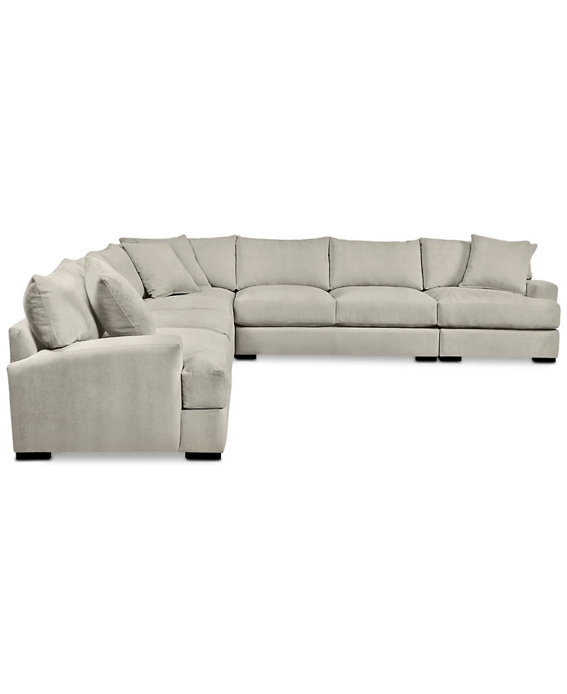 Closeout! Rhyder 5-Pc. Fabric Sectional Sofa with Apartment Sofa, Created for Macy's