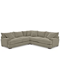 Closeout! Rhyder 3-Pc. 'L' Shaped Fabric Sectional Sofa, Created for Macy's