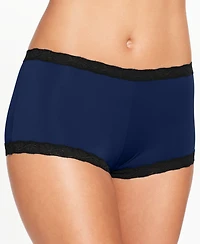 Maidenform Lace Trim Microfiber Boyshort Underwear 40760