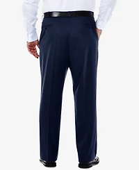 Haggar Men's Big & Tall Premium No Iron Khaki Classic Fit Flat Front Hidden Expandable Waistband Pants