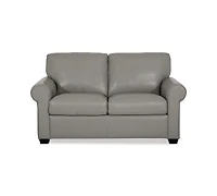 Orid 59" Leather Roll Arm Loveseat, Created for Macy's
