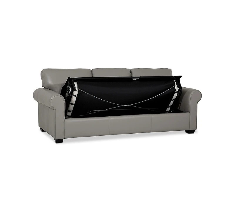 Orid 84" Queen Leather Roll Arm Sleeper, Created for Macy's