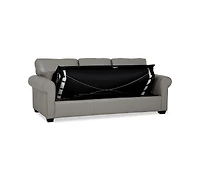 Orid 84" Queen Leather Roll Arm Sleeper, Created for Macy's