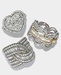 Effy Diamond Statement Ring (1-1/10 ct. t.w.) 14k White and Yellow Gold