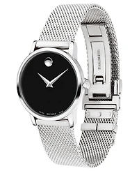 Movado Women's Swiss Museum Classic Stainless Steel Mesh Bracelet Watch 28mm