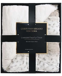 Christian Siriano Snow Leopard Luxury Faux-Fur Throw, 60" x 70"