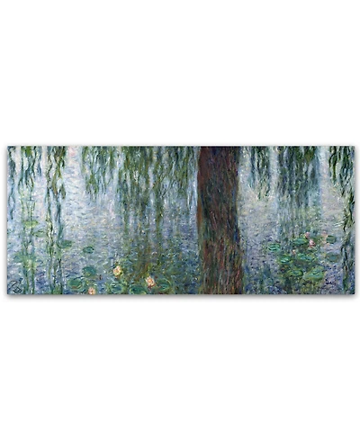 Claude Monet 'Waterlilies Morning' 20" x 47" Canvas Art Print