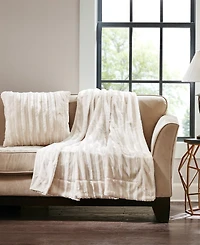 Madison Park Duke Ribbed Faux-Fur Decorative Pillow, 20" x