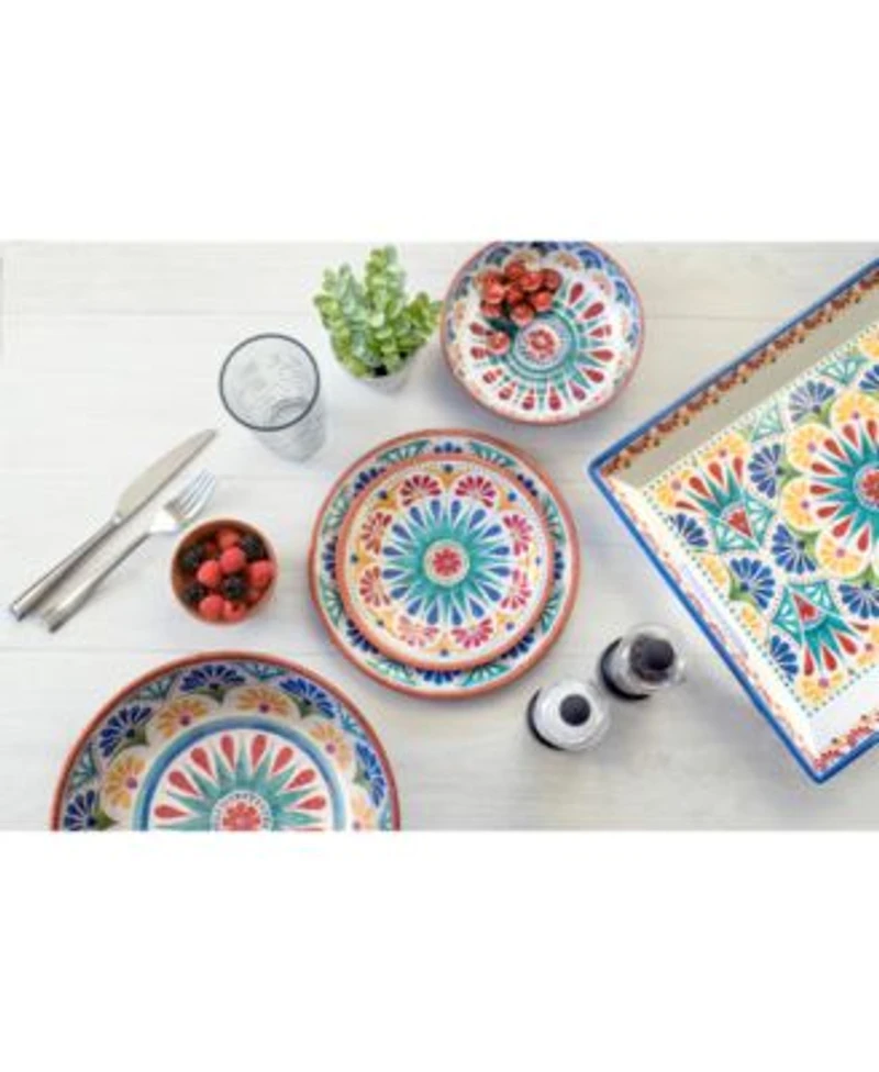 Abode Homewares Melamine Rio Medalion Dinnerware Collection