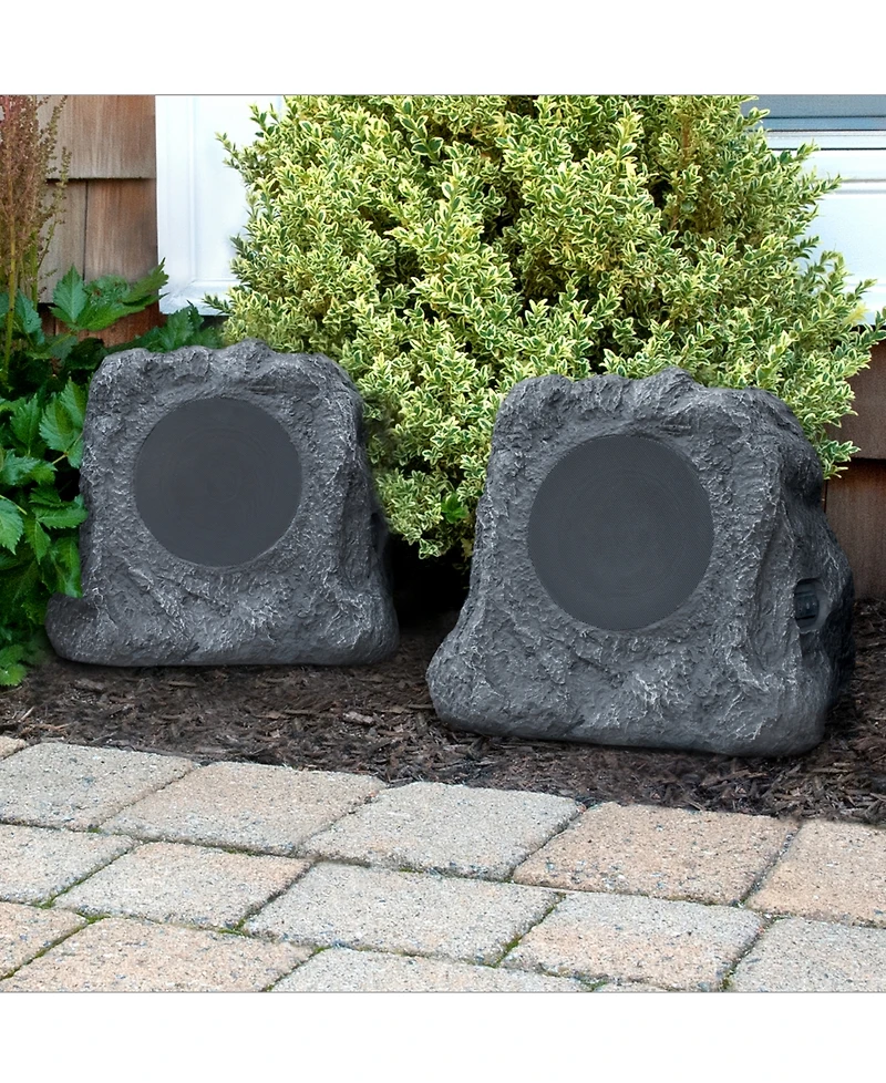 Innovative Technology 2-Pk. Solar Bluetooth Outdoor Rock Speakers