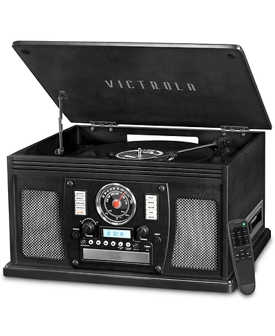 Innovative Technology Victrola Wood 8-in-1 Nostalgic Bluetooth Record Player