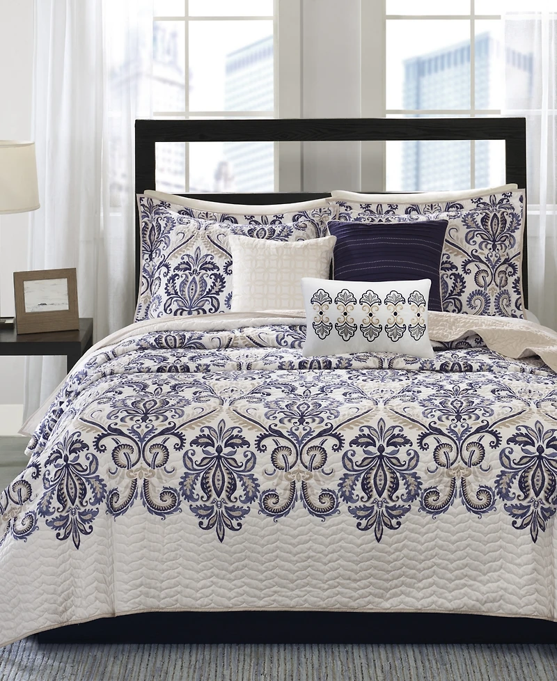 Madison Park Cali Quilted 6-Pc. Quilt Set, Full/Queen