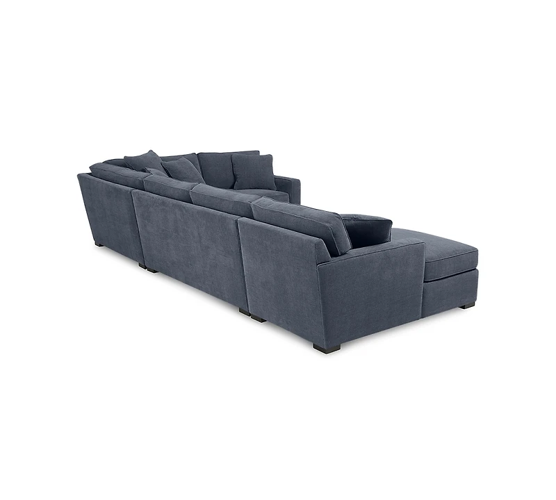 Radley 4-Pc. Fabric Chaise Sectional Sofa with Wedge Piece, Created for Macy's