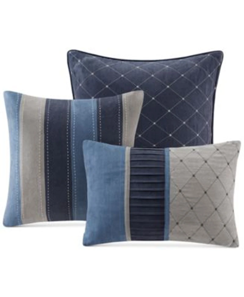 Madison Park Collins Faux Suede 7 Pc. Comforter Sets